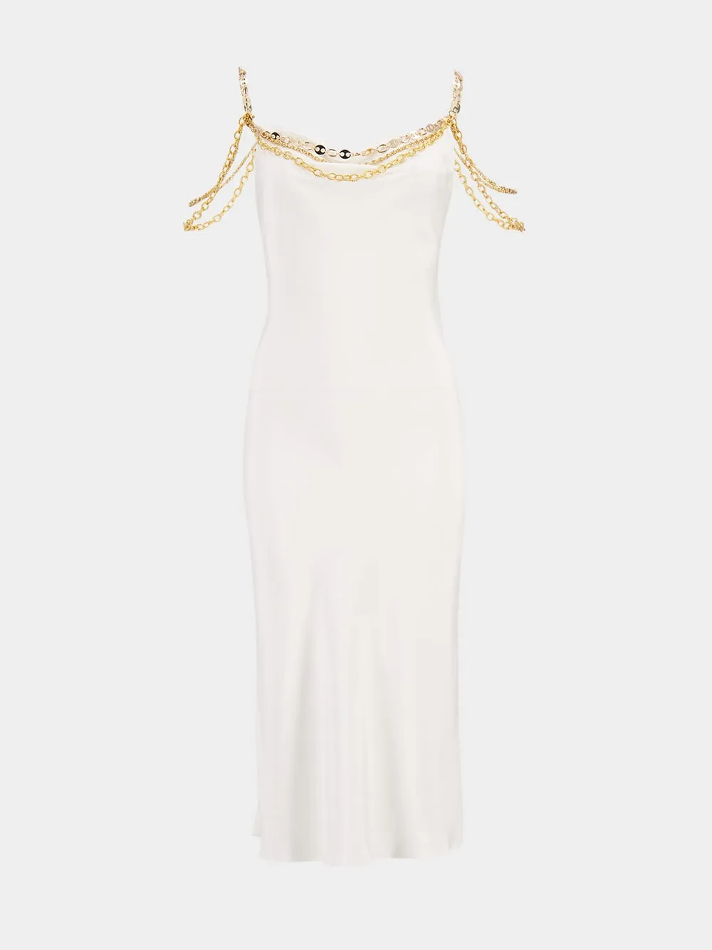 Light White Dress with Chain
