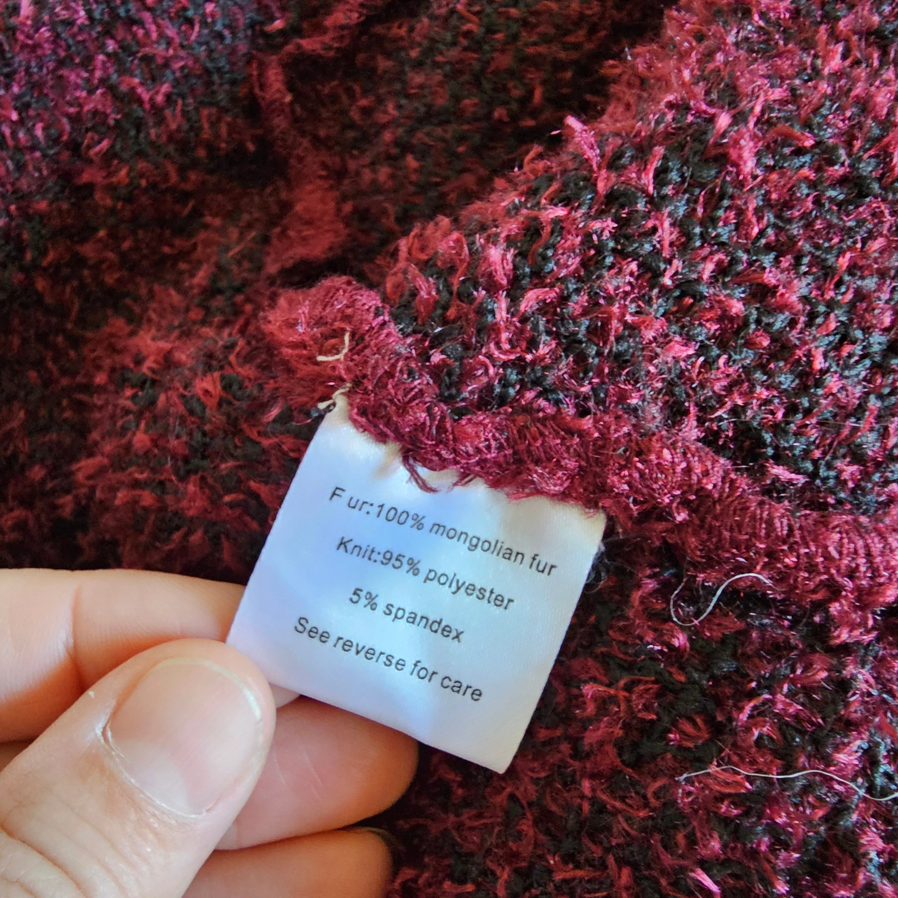 LILYA Mongolian Lamb Fur Vest – Plum, M RARE