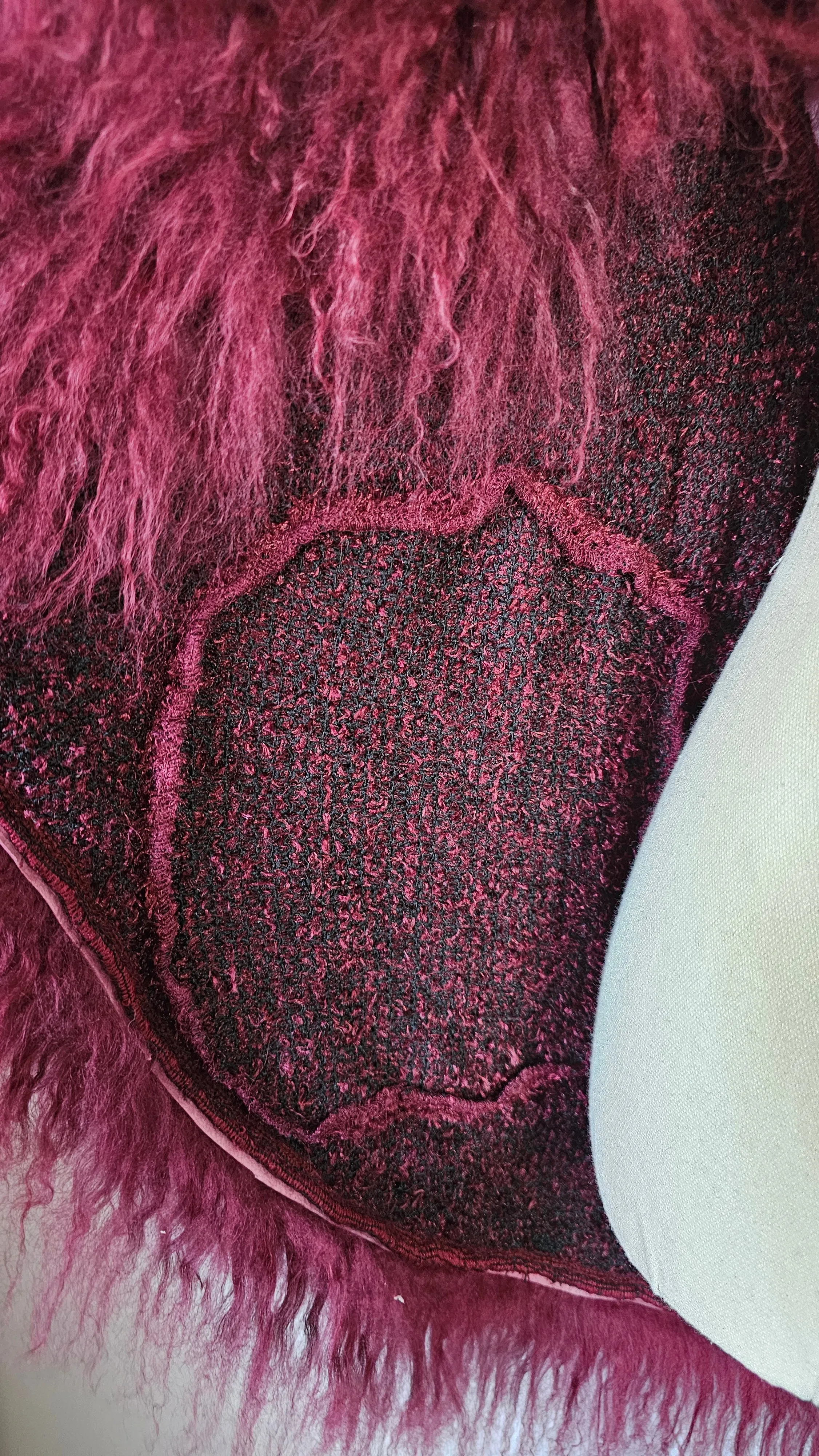LILYA Mongolian Lamb Fur Vest – Plum, M RARE