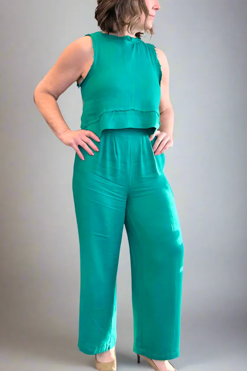 Linen Tank Wide Leg Set