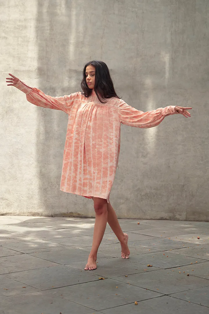 Lotus Funnel Neck Short Dress