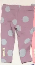 L'ovedbaby "La-di-Dots" Organic Leggings - Lavender-Light Gray