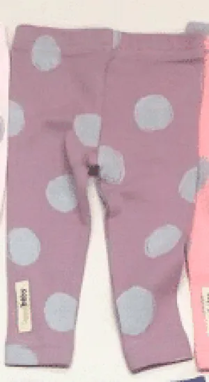 L'ovedbaby "La-di-Dots" Organic Leggings - Lavender-Light Gray