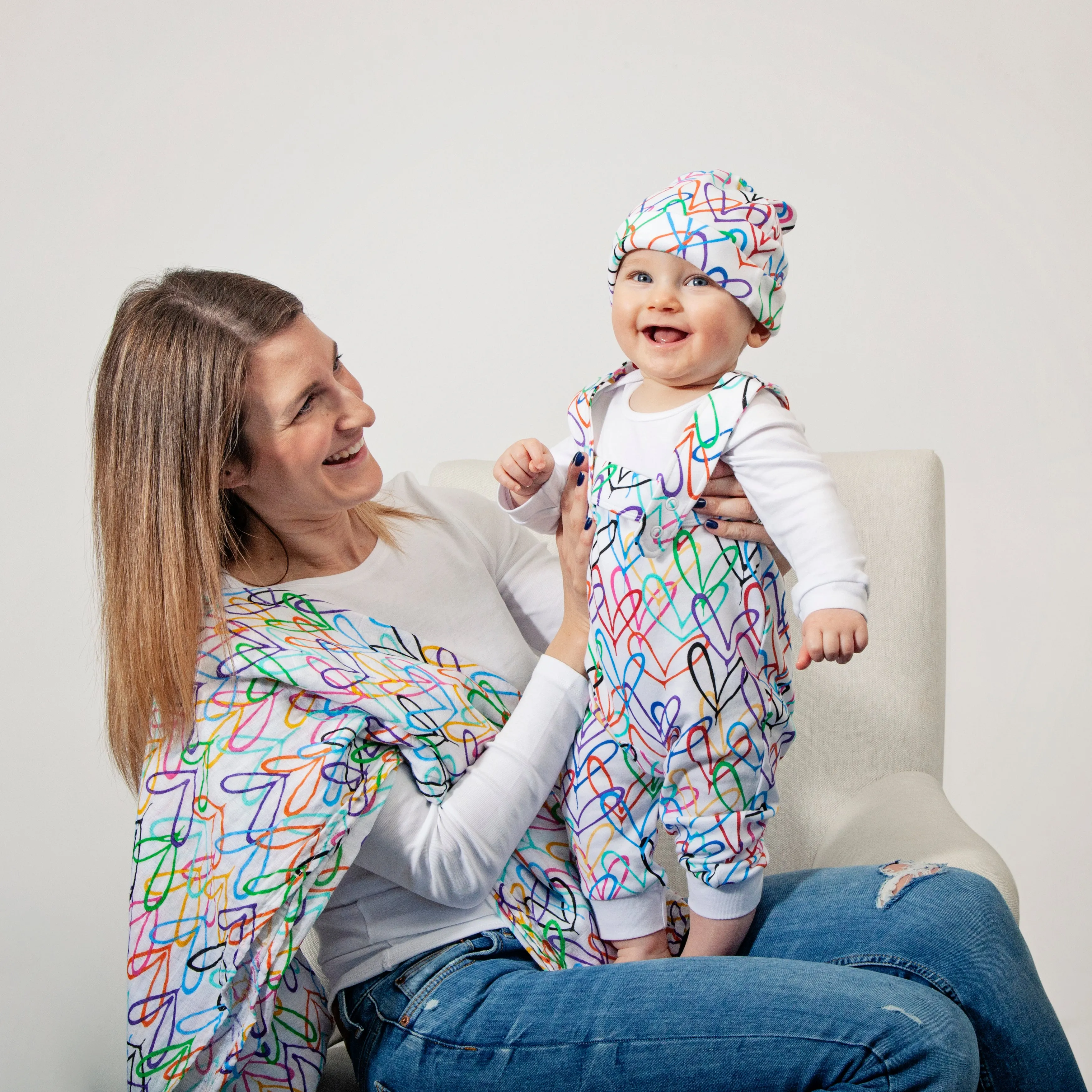 #Lovewall organic baby dungarees - James Goldcrown x From Babies with Love