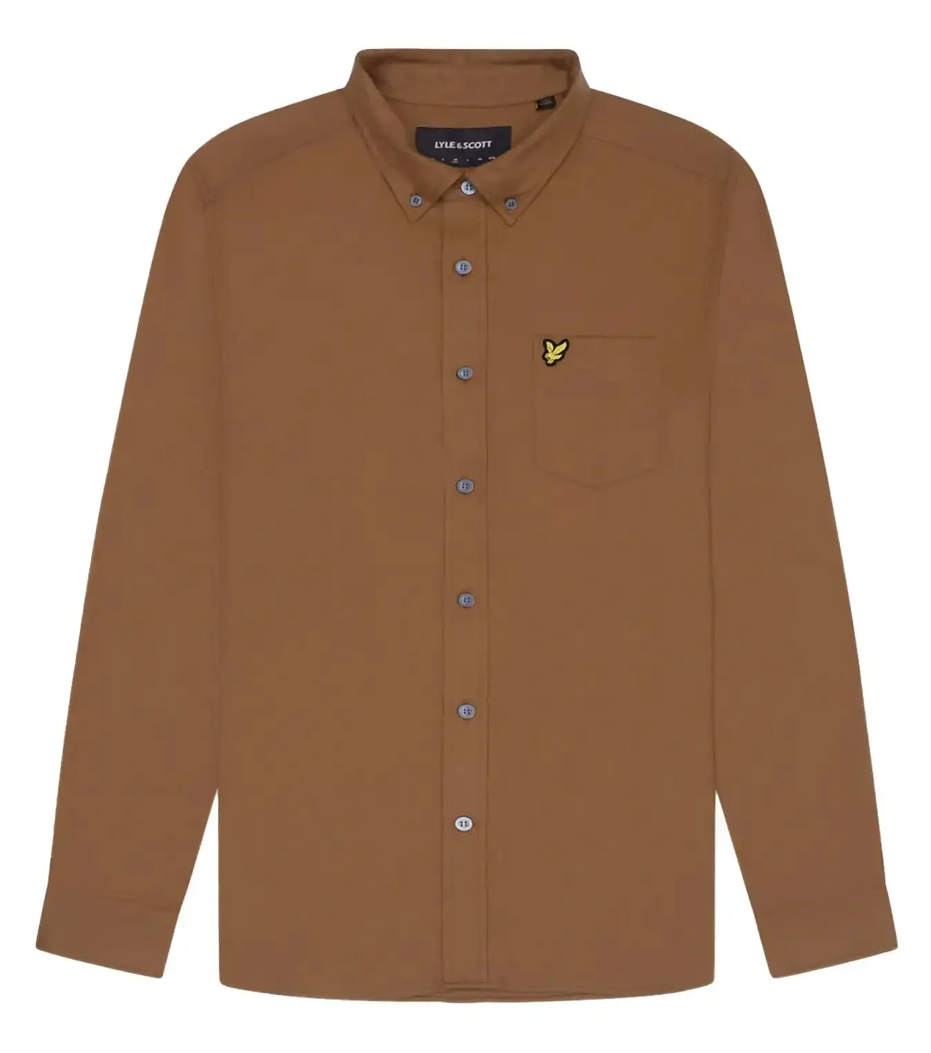 Lyle & Scott Mens Plain Flannel Shirt Wild Nettle