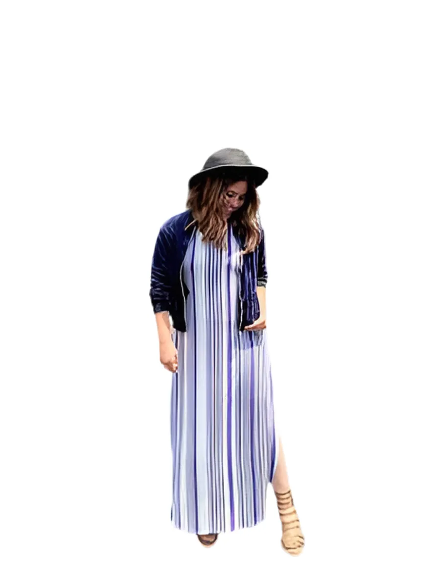 Macy - Navy White Wash