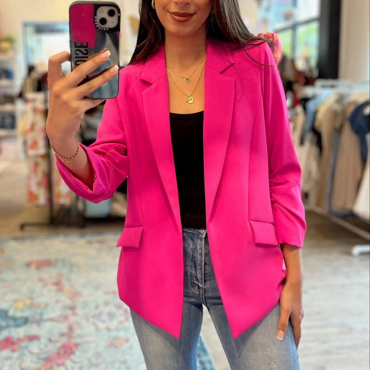 Main Attraction Pleated Blazer