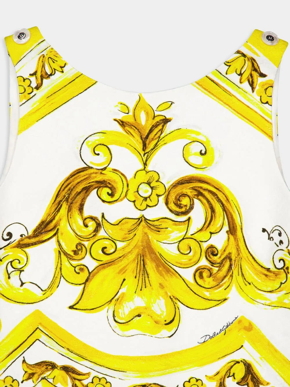 Majolica-Print Brocade Mini Dress