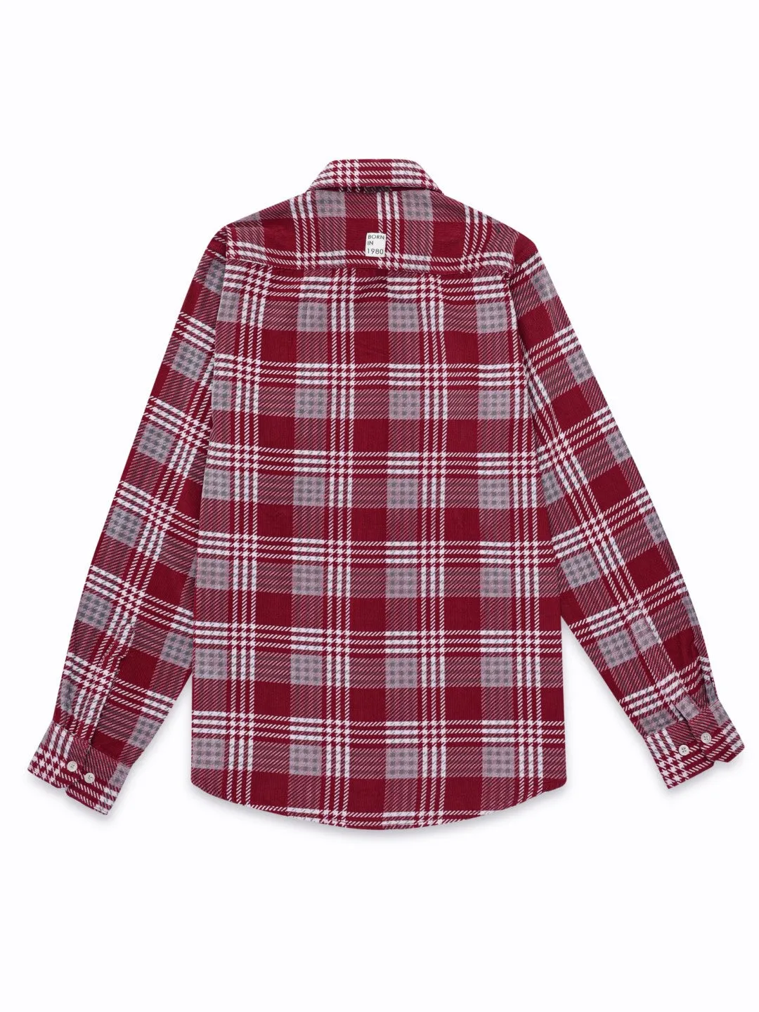 Maroon Flannel Corduroy Shirt