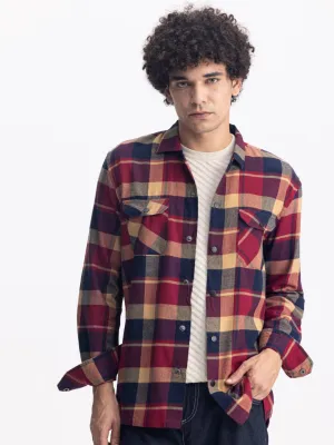 Maroon Flannel Cotton Shirt
