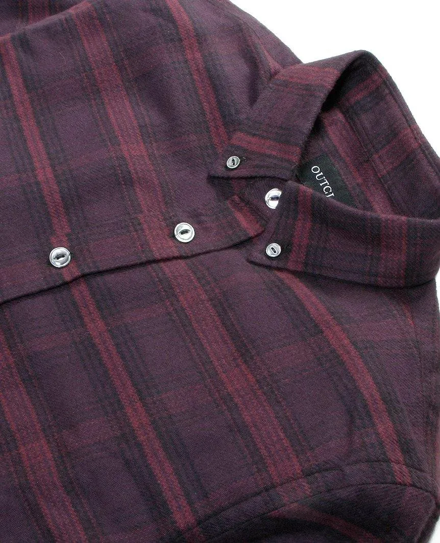 Maroon Plaid Blanket Flannel Shirt