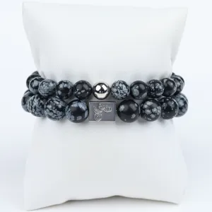 ME™ Basics His & Hers Snowflake Jasper 2-pc Bracelet Set