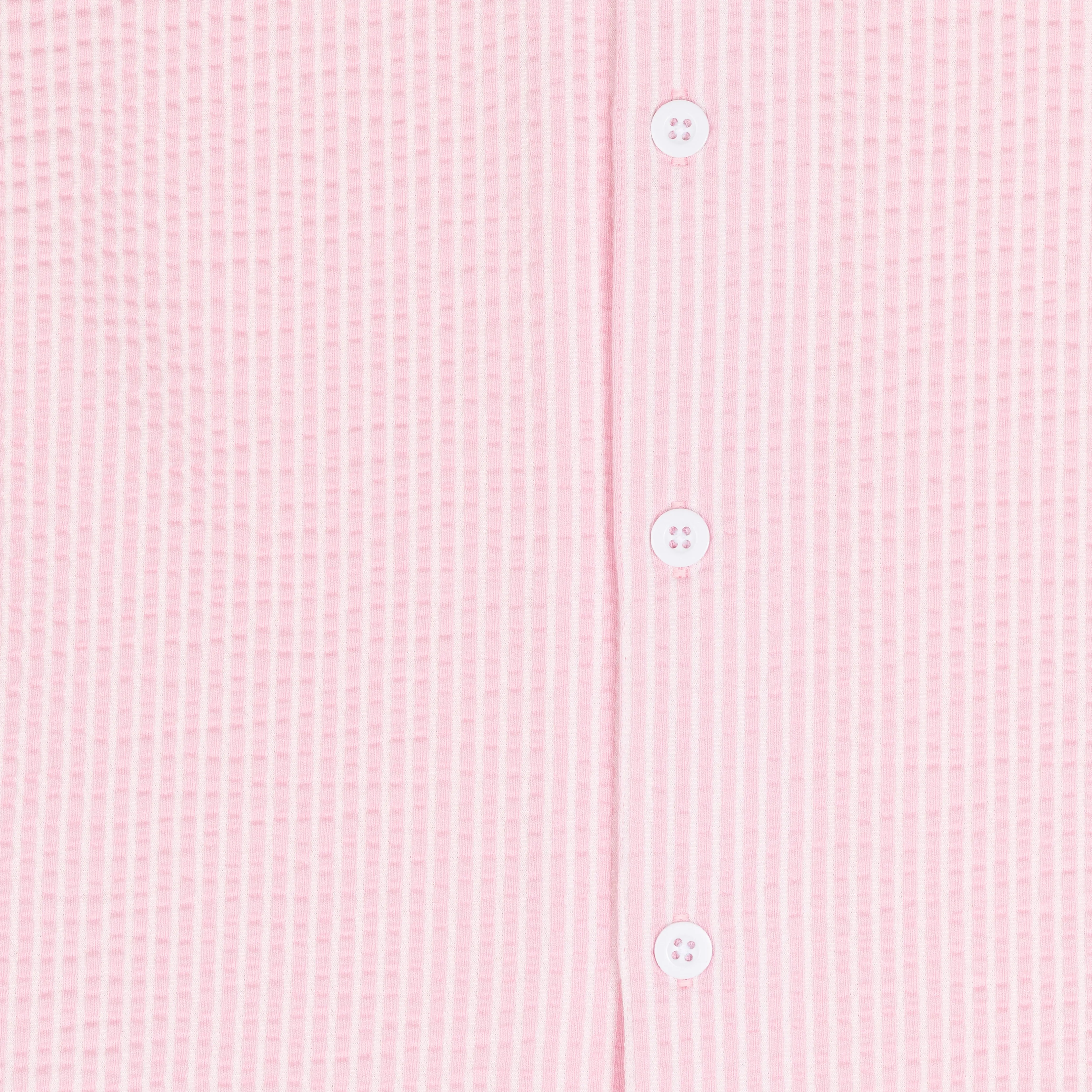 Mens Cool Knit Seersucker Camp Shirt - Parfait Pink