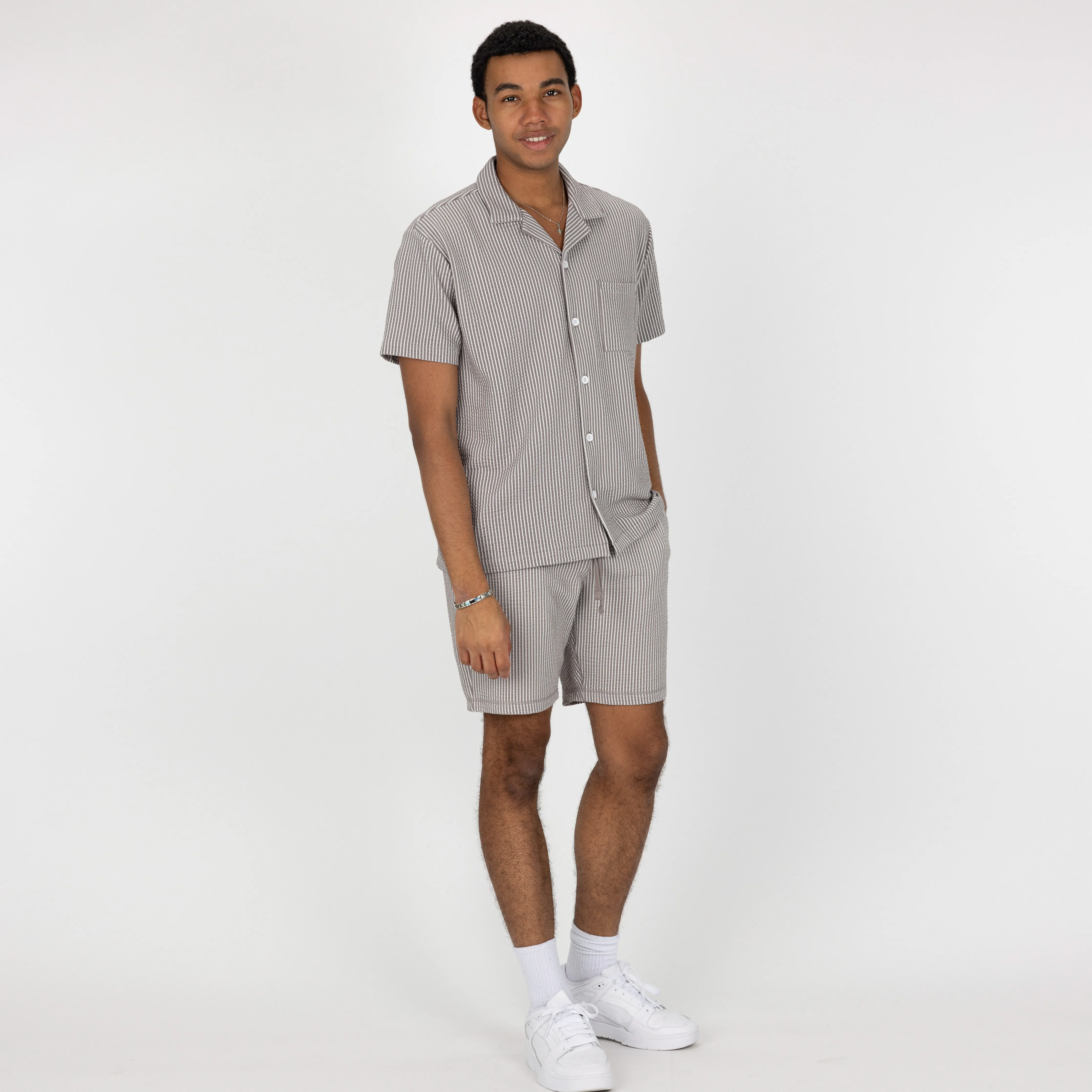 Mens Cool Knit Seersucker Shorts - Wet Weather