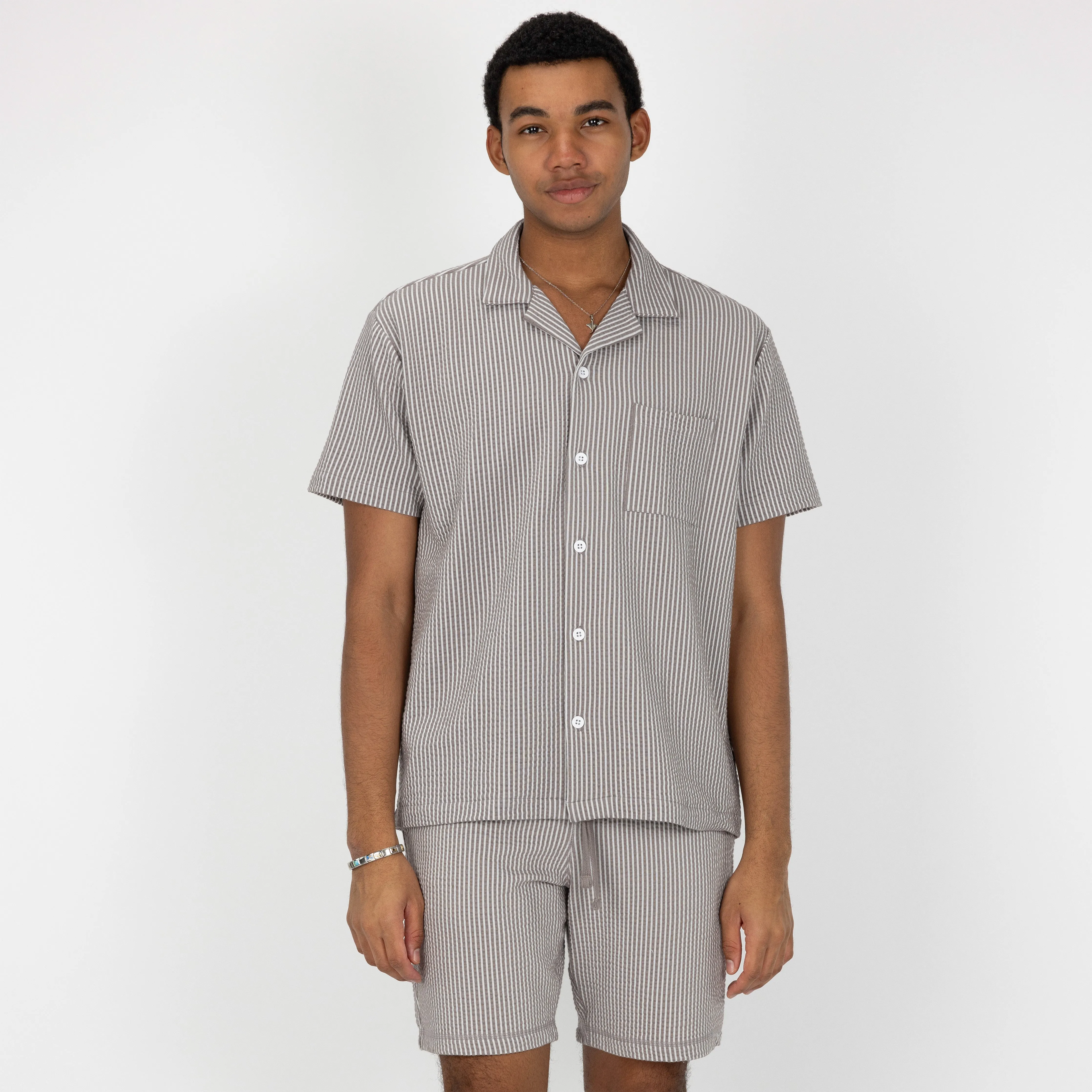 Mens Cool Knit Seersucker Shorts - Wet Weather