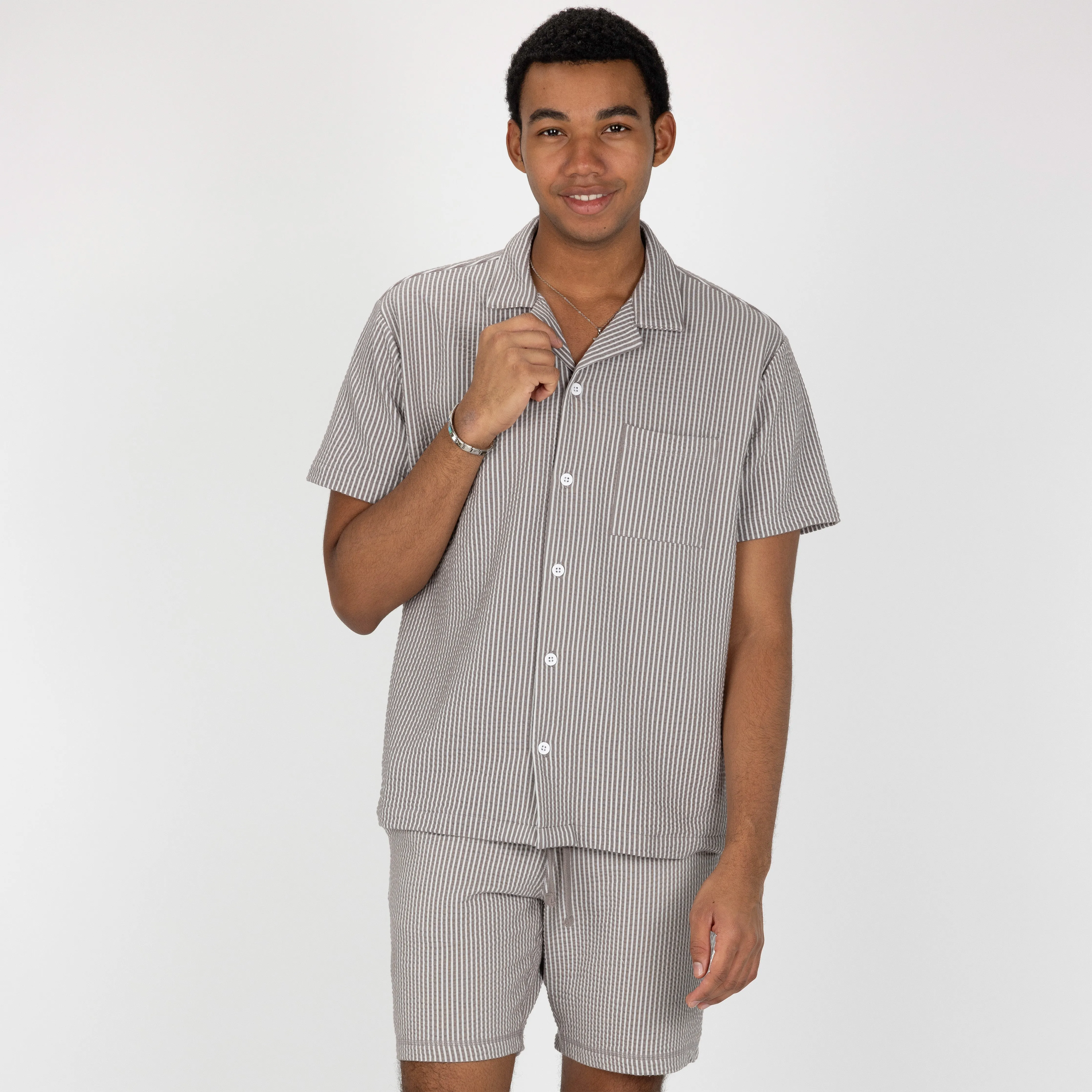 Mens Cool Knit Seersucker Shorts - Wet Weather