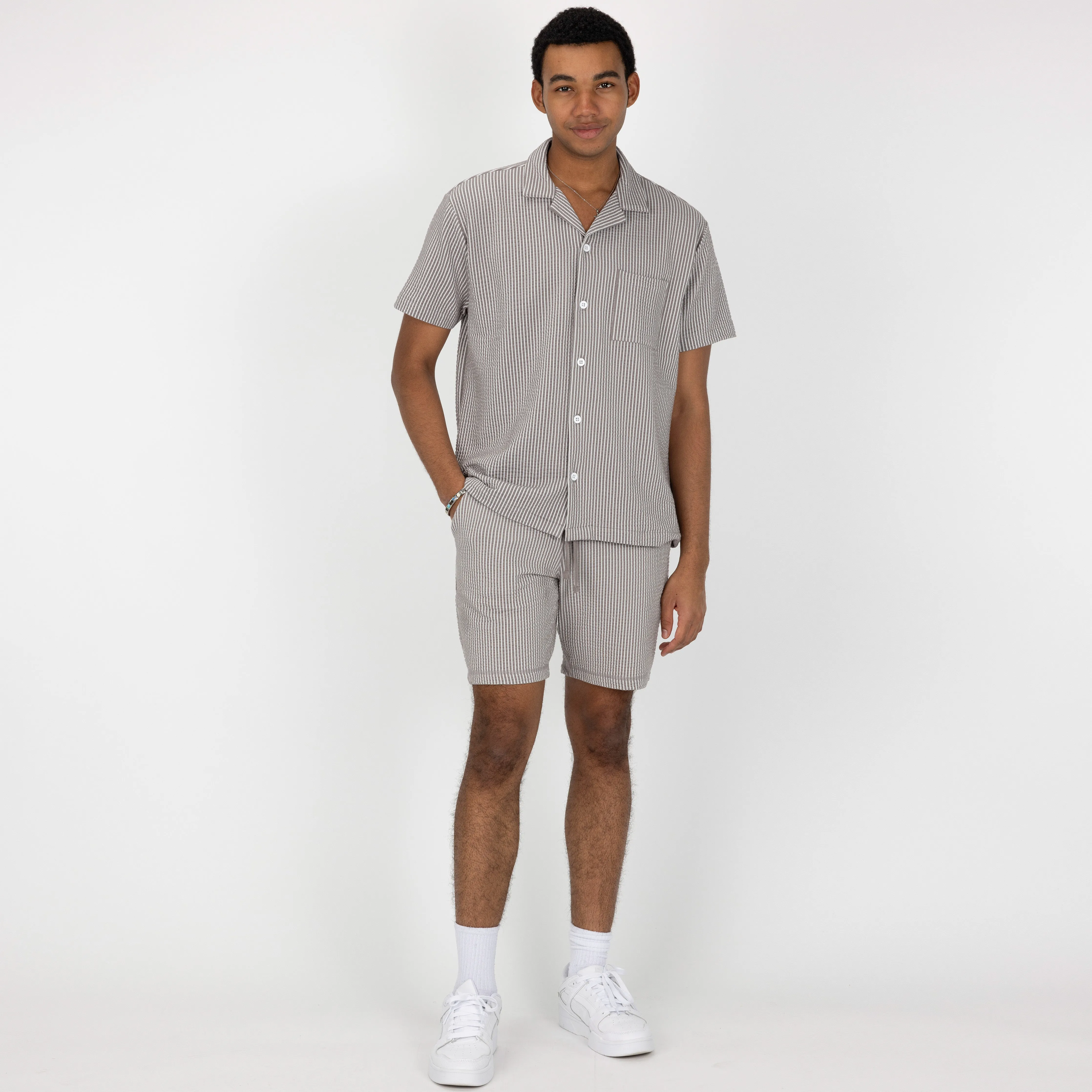 Mens Cool Knit Seersucker Shorts - Wet Weather