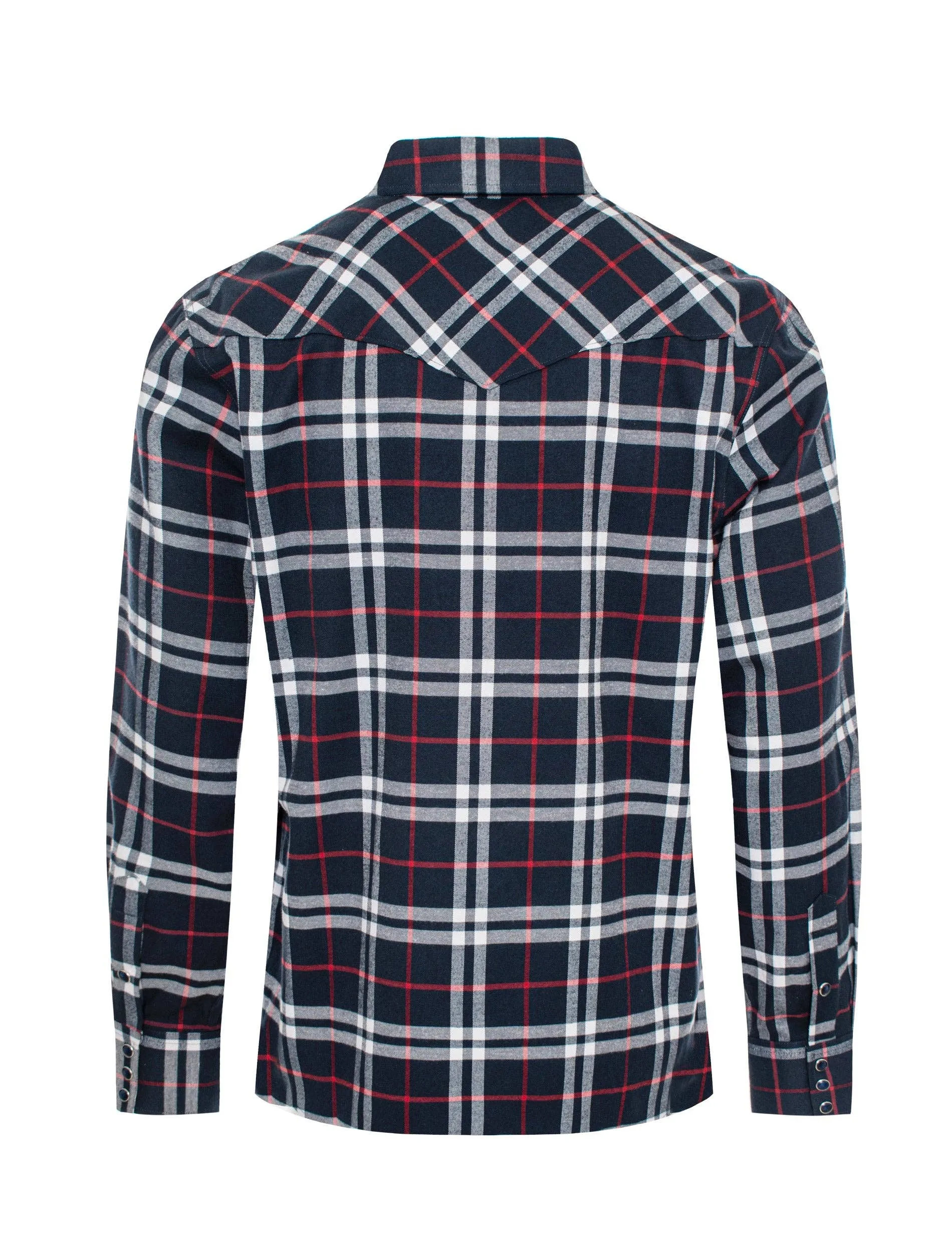 Men's Western Long Sleeve Flannel Shirts With Snap Buttons FLS300-306