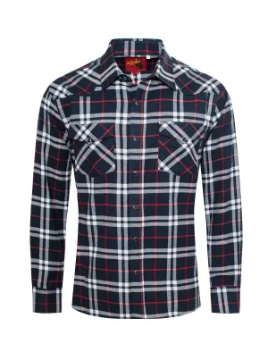 Men's Western Long Sleeve Flannel Shirts With Snap Buttons FLS300-306