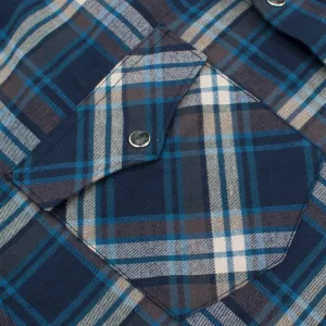 Men's Western Long Sleeve Flannel Shirts With Snap Buttons: FLS300-308