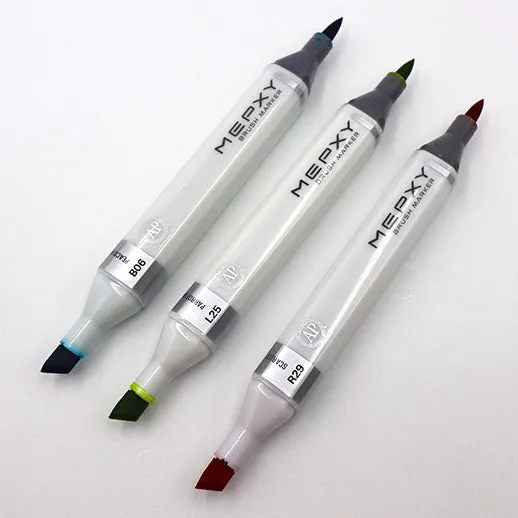 MEPXY Brush Markers - Colourless, Grays, Blacks
