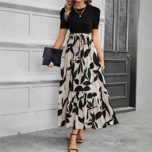 Mina | Elegant Floral Short Sleeve Dress