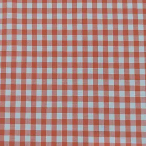 Modal Silk Gingham, Tangerine