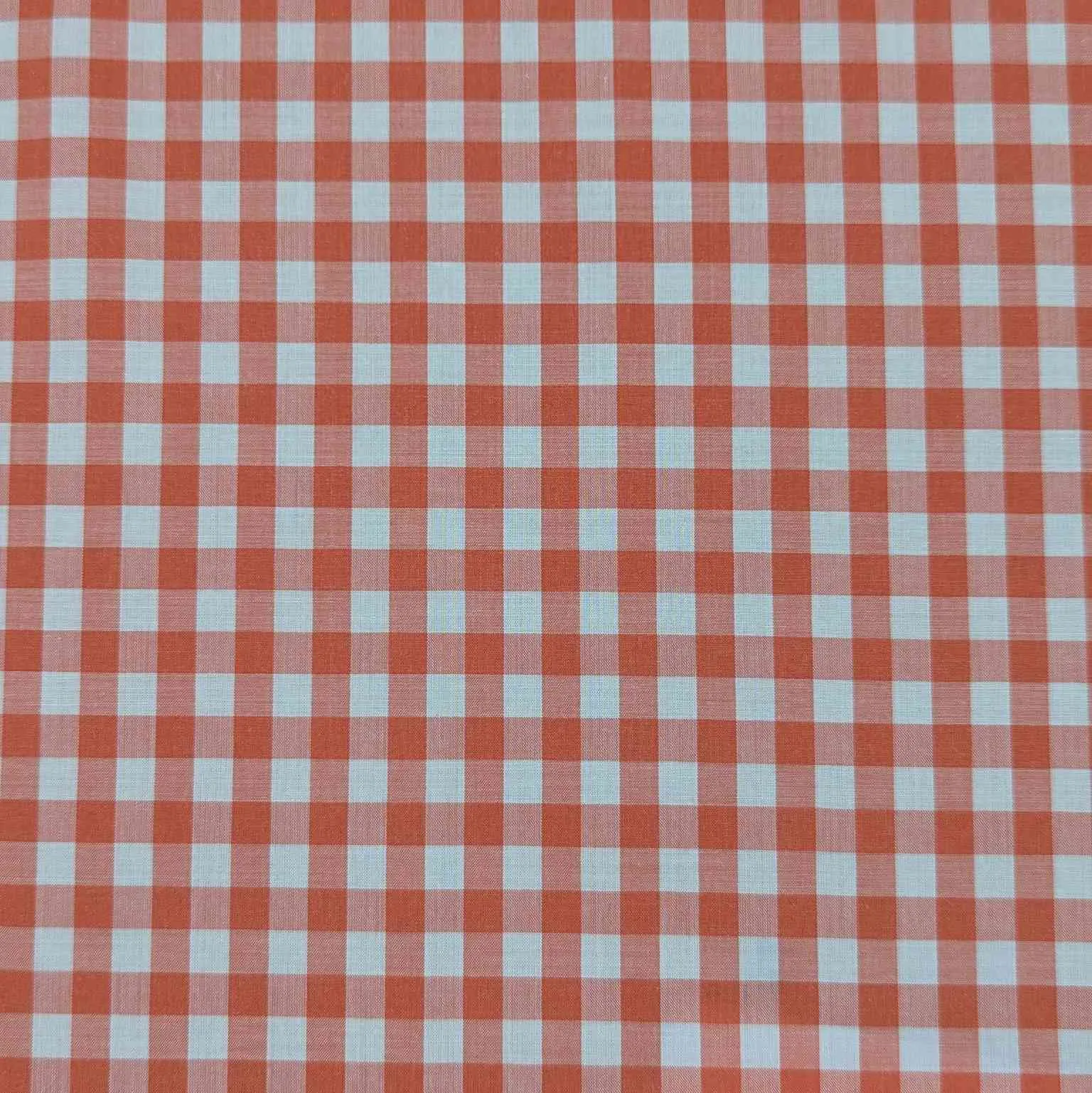 Modal Silk Gingham, Tangerine