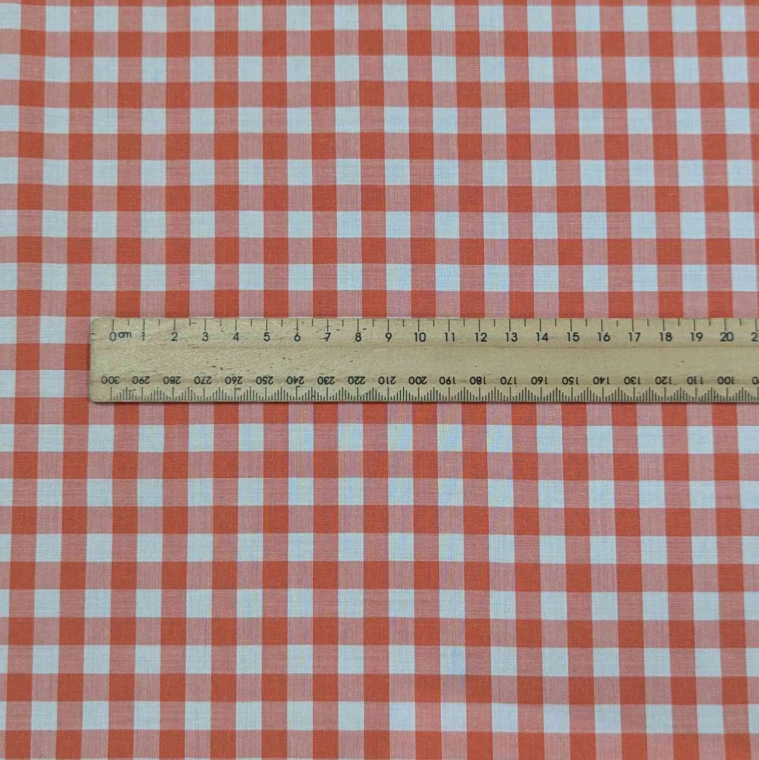 Modal Silk Gingham, Tangerine
