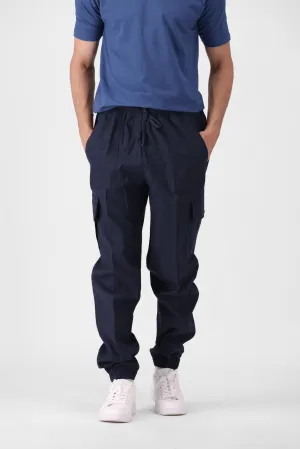 Navy Blue Stright Fit Cargo Pants