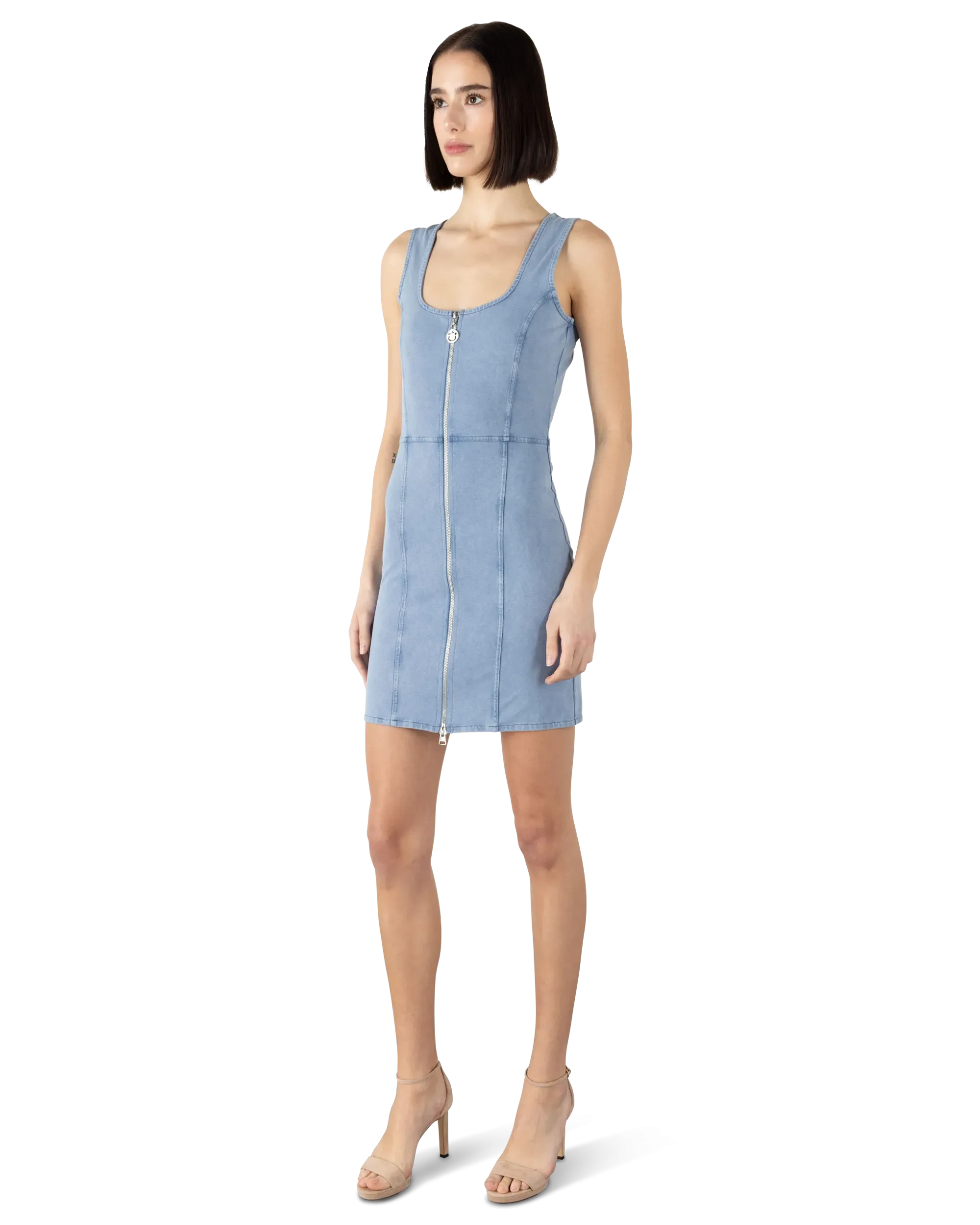 Nelipa-B Sleeveless Denim Mini Dress