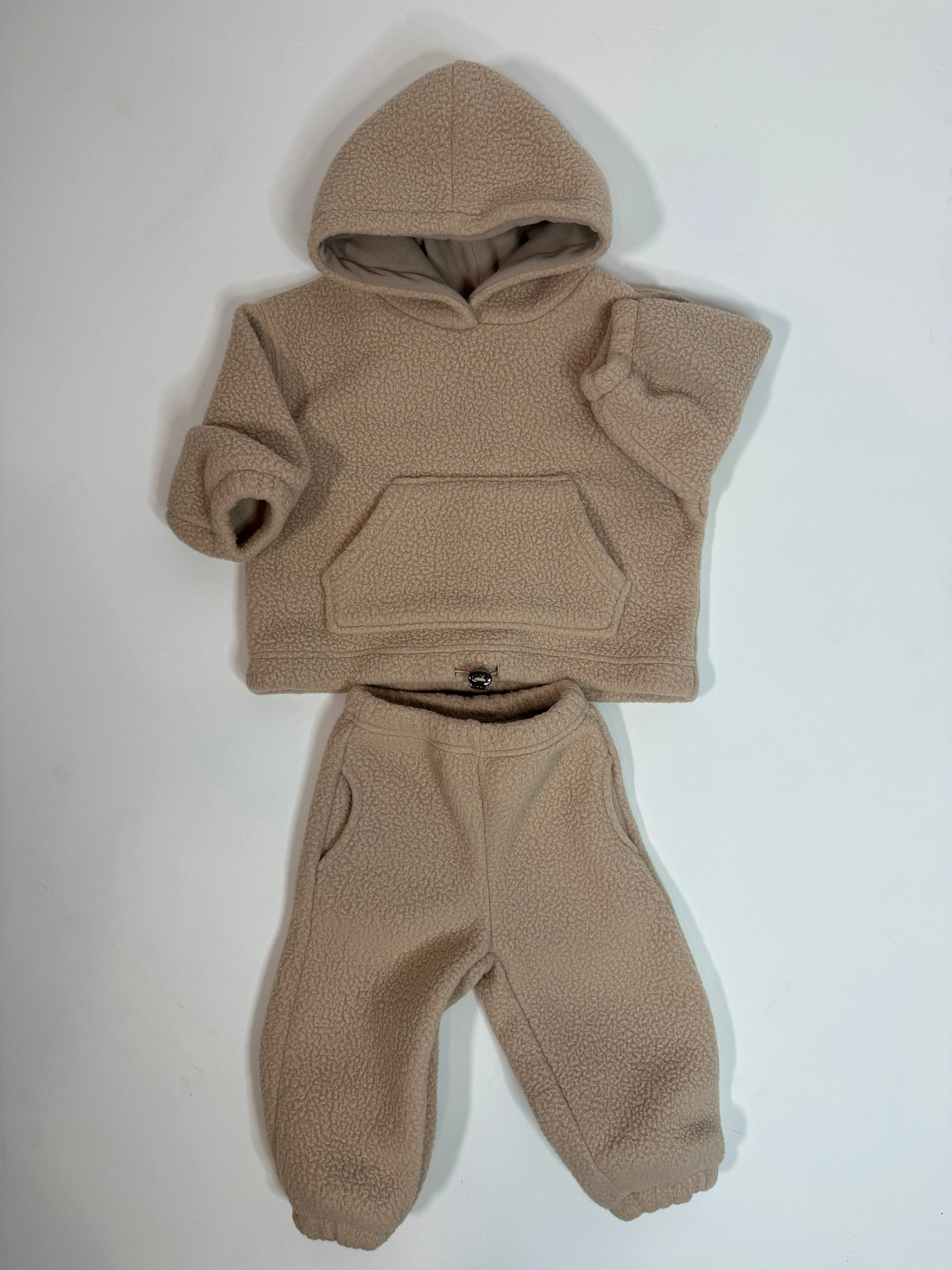Neutral Fleece Teddy Set (Hoodie and Joggers) *sizing runs small