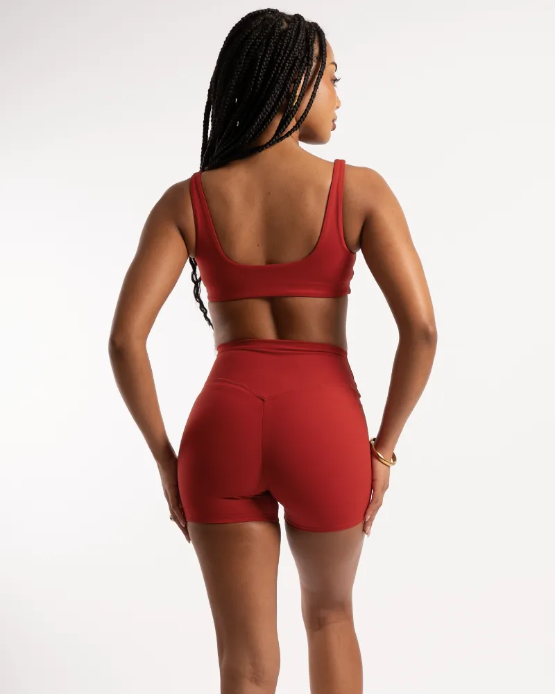 Not Your Basic Shorts - Cherry Red (Invisible Scrunch)