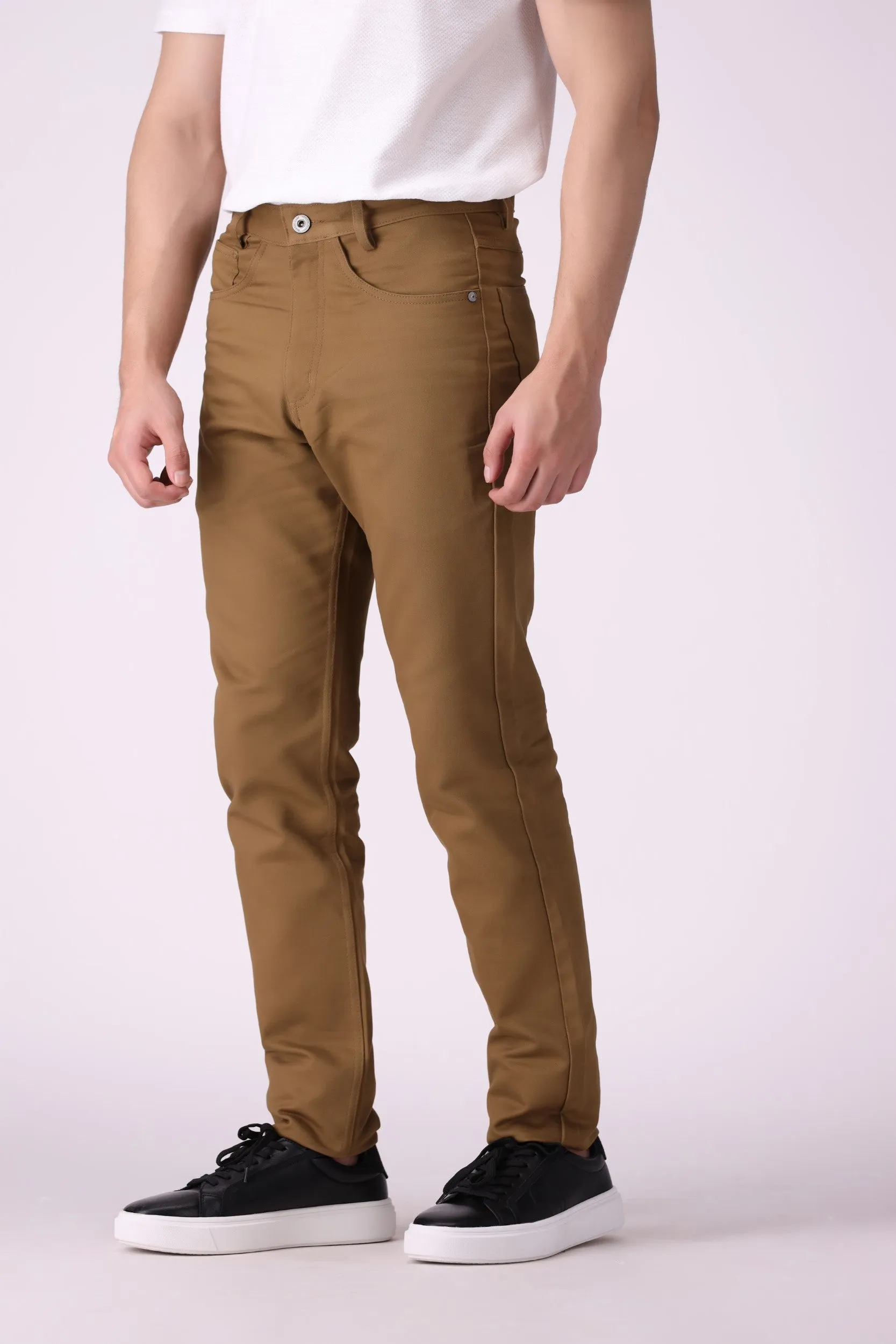 Olive Brown Tappered Fit Chino Pants