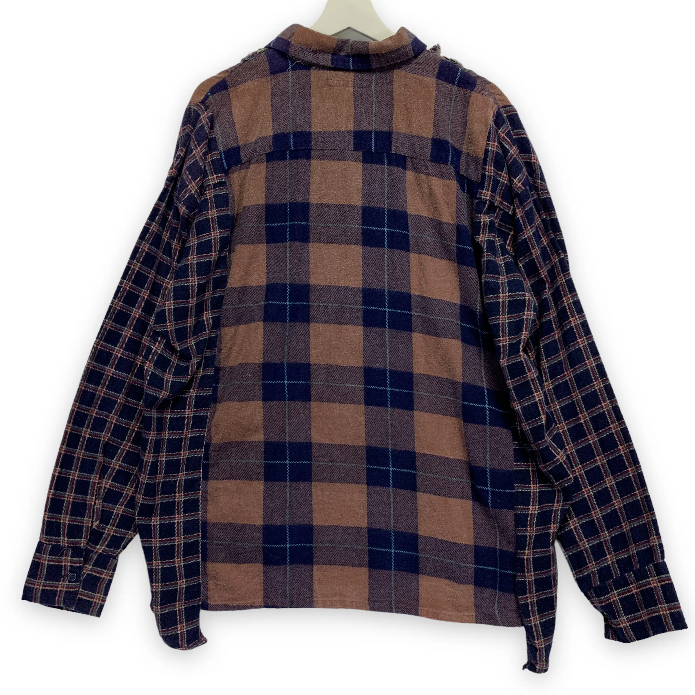 [OS] Needles Rebuild Ribbon Cut Oversized Flannel Shirt