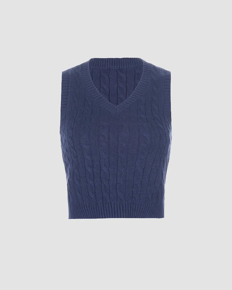 Oxford Cable Vest Top