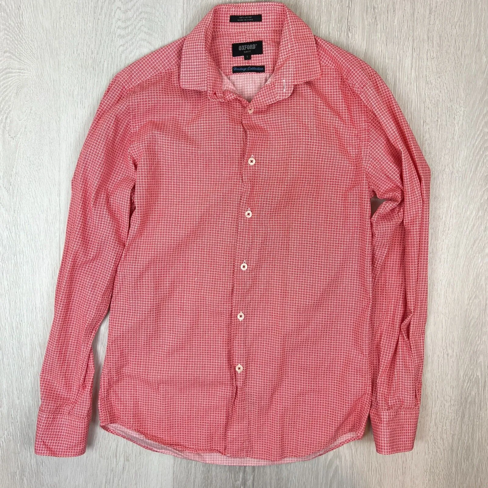 Oxford Mens Long Sleeve Button Up Shirt Size Small (2 Shirts)