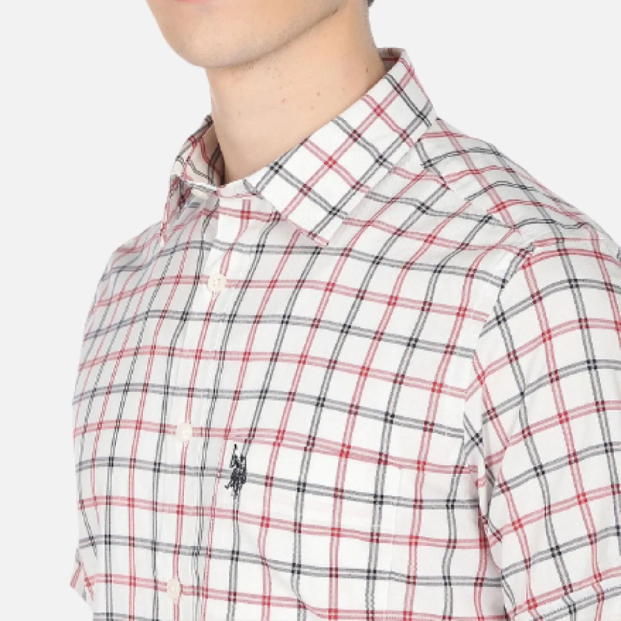 Oxford Outline Check Casual Shirt