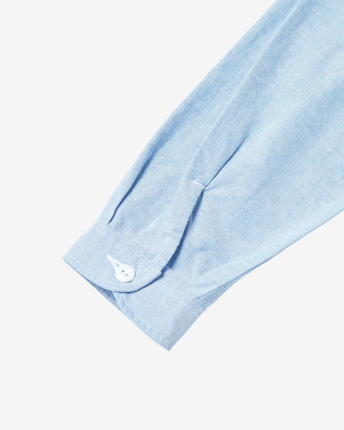 Oxford Round Collar Pullover Shirt Plain - Blue