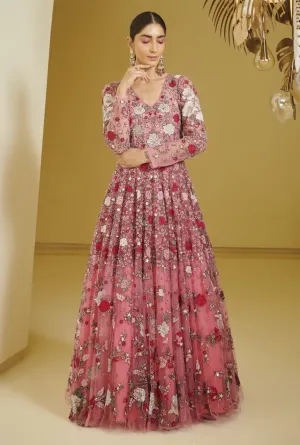 Pink Embroidered Gown