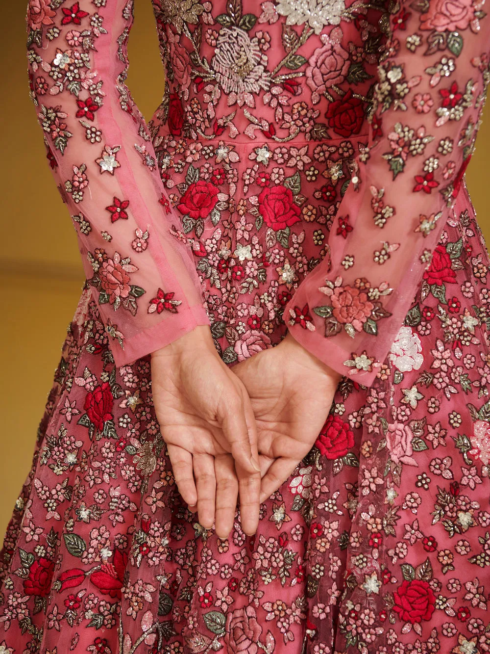 Pink Embroidered Gown