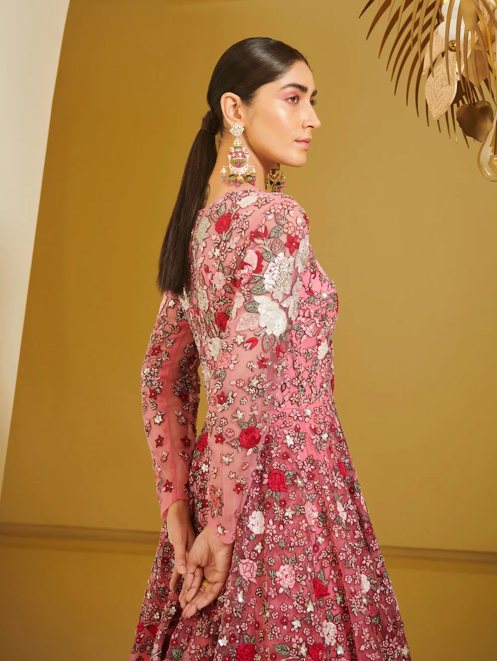 Pink Embroidered Gown