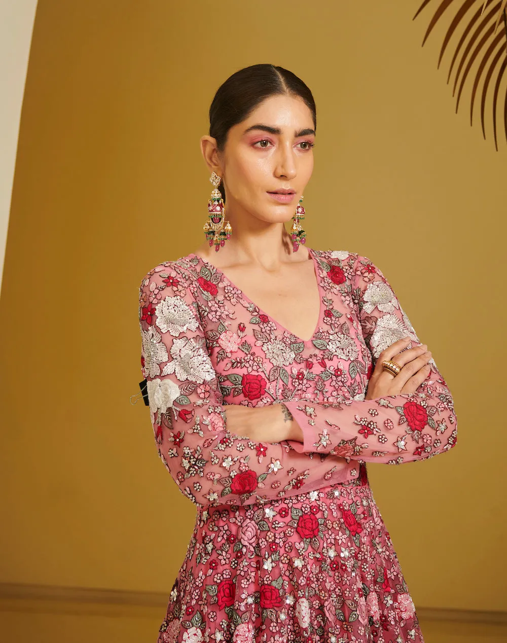 Pink Embroidered Gown