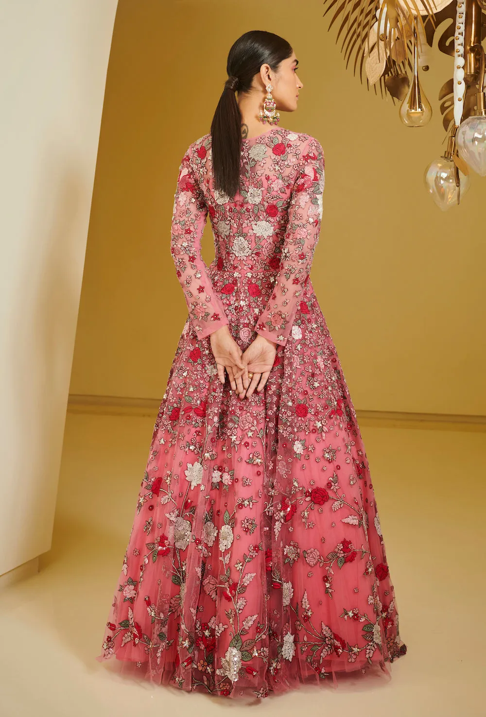 Pink Embroidered Gown