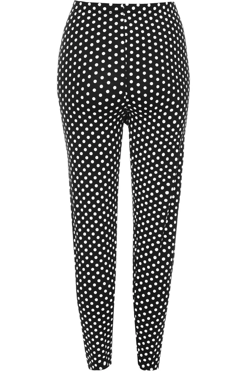 Plus Size  Black Polka Dot White Spot Leggings