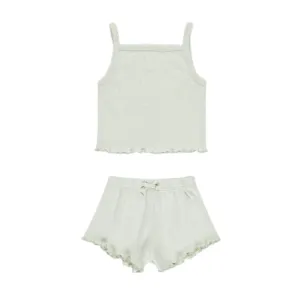 Pointelle Tank   Shortie Set || Mint