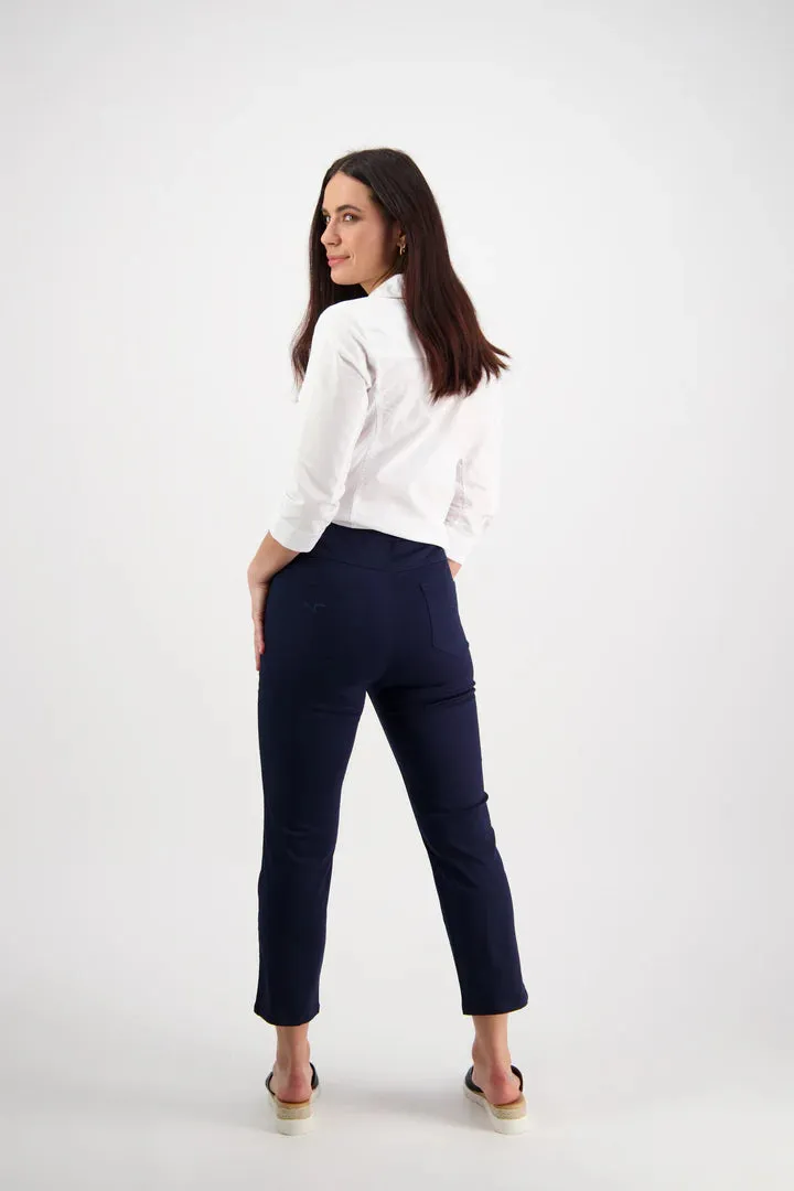 Pull On 7/8 Trousers - Navy