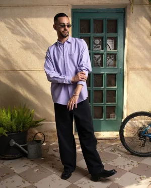 Purple Oversized Oxford Shirt
