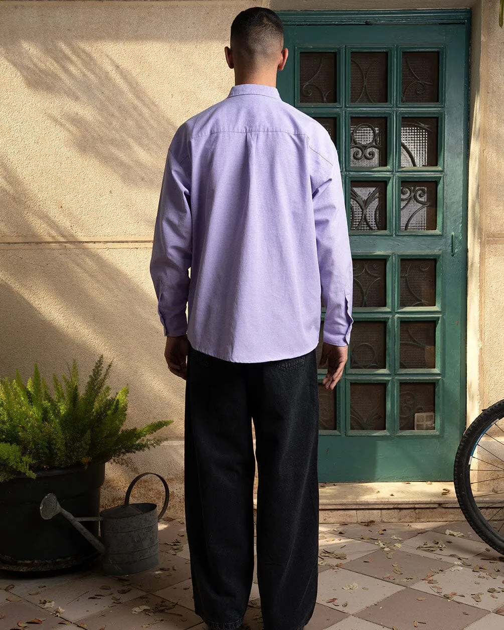 Purple Oversized Oxford Shirt