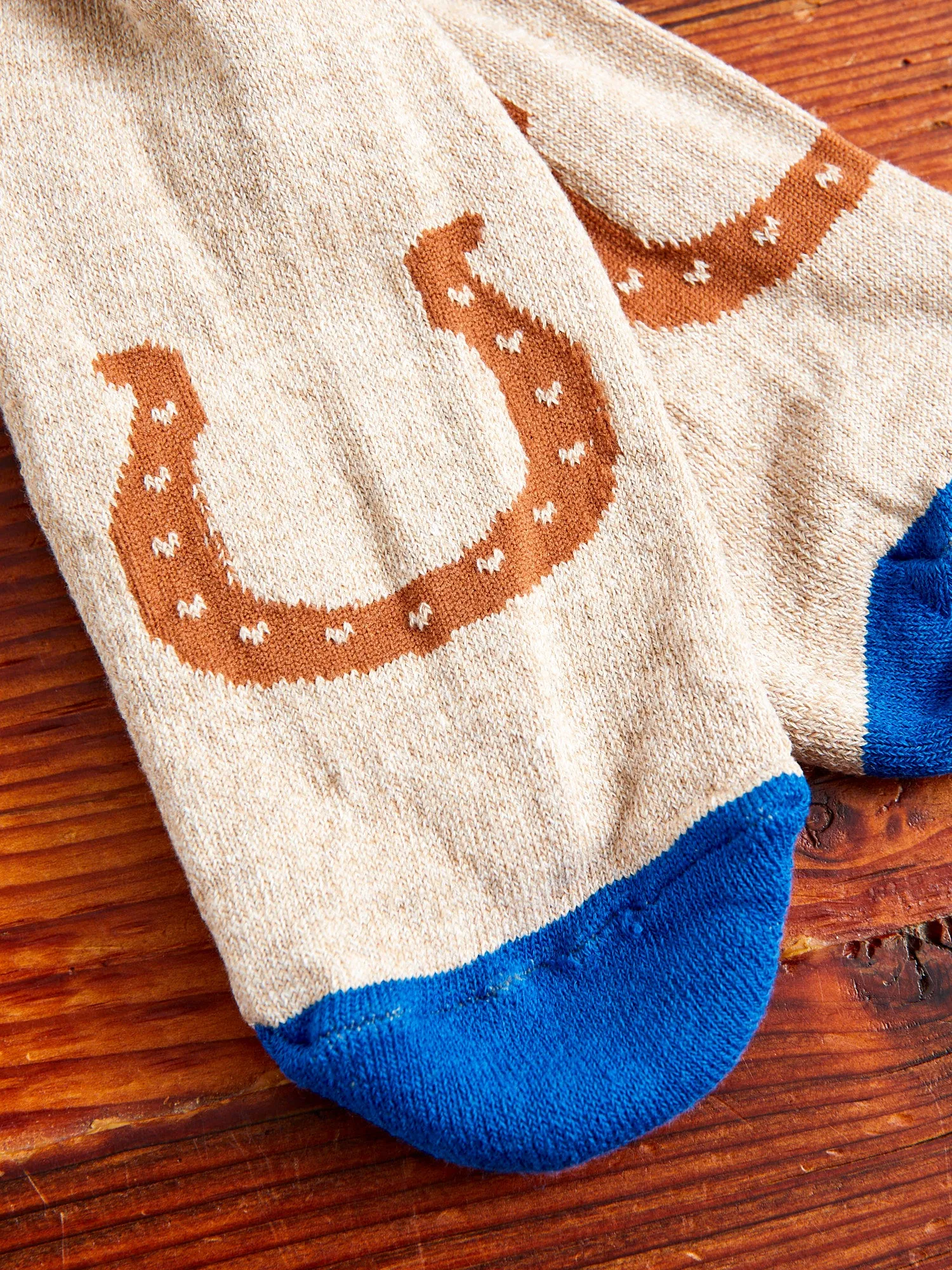 Recycled Cotton Camp Socks in Bucking Bronc